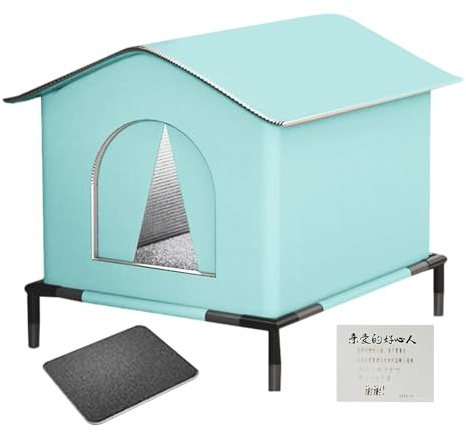 Katzenhaus Für Draußen, Winter Warmes Katzennest, Katzenhöhlen Für Winterfest Wasserdicht, Tierheim Im Freien, Wetterfester Katzenhöhle Haustierhaus, Gartenkatze,Warm Für Streuner Haustiere 40x33x33cm