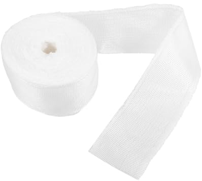 BEBEMOKO Non-adhesive Woven Fiberglass Cloth Tape Roll High Temperature Resistant Reinforcement Repair Wrap for Boats Seams Molding and Crack Fixing