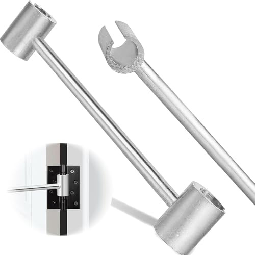 2 Piezas Herramientas para Ajuste de Bisagras Puerta, Herramienta de Reparación de Puertas Dobles de Acero Mejorada para Puertas con Bisagras de Bandera (14 mm-19 mm + 23 mm-25 mm)