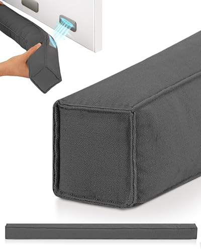 Beautissu Magnetischer Zugluftstopper für Türen 100cm – Wärmeschutz & Kälteschutz Türluftstopper mit Magnet Anthrazit – Stoff Windstopper Tür Zugluftstopper Fenster Haustür Kältestopper – Marin
