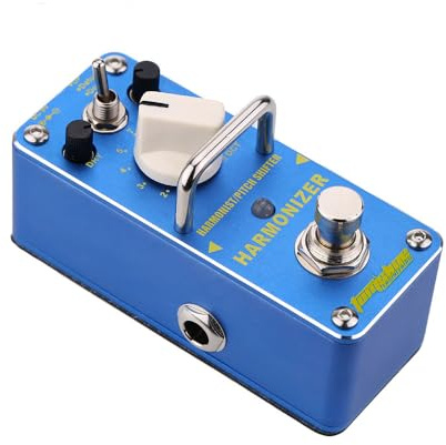 Denash Pitch-Shifter-Gitarreneffektpedal, Mini-Einzeleffekt mit True Bypass, 3 Knöpfe für Dry-Wet-Range-Steuerung, Gehäuse aus Aluminiumlegierung für E-Gitarre