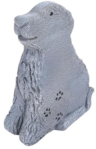 Trauerstatue für Hunde aus Harz für Terrassen-Rasendekoration, Personalisierter Hunde-Gedenkstein für Hundeliebhaber, Gedenkfigur für den Innen- und Außenbereich für Garten, Balkon