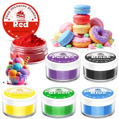 6 Colorant Alimentaire Poudre, Colorant Alimentaire Hautement Concentré-5g