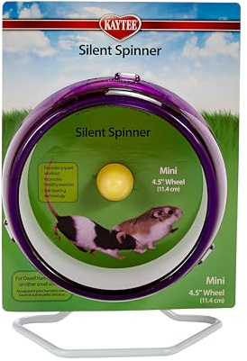 Kaytee Spinner, mini träningshjul, 10 cm, för dvärghamstrar, möss (färger varierar)