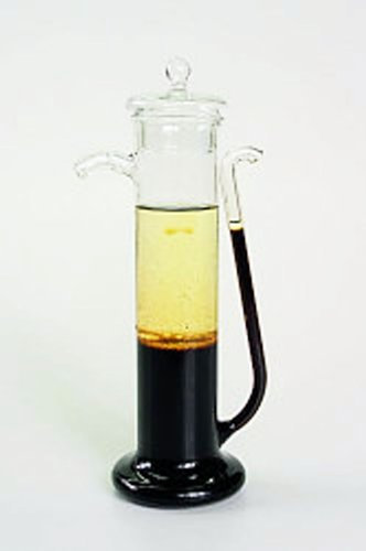 Oberstdorfer Glashütte Huilier pour Le vinaigre et l'huile dans Le Verre Transparent, Huile et vinaigre Bouteille en Verre Transparent Hauteur: 21,5 cm