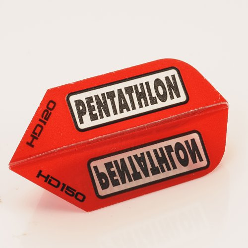 5 x Sets of Pentathlon rot Super Tough HD150 Dart Flights, Slim