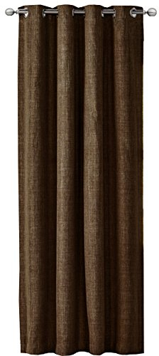 JEMIDI Vorhang blickdicht 140x245cm - Gardine mit Ösen Anbringung - Ösenschal Dekoschal Leinen Optik - 100% Polyester für Wohnzimmer Schlafzimmer