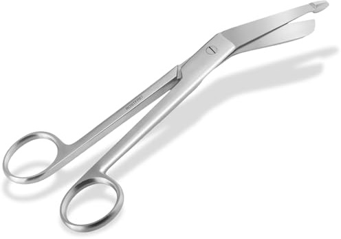 Bastelschere Papierschere Mehrzweckschere Büroschere Edelstahl Rostfrei | Schere mit seitlich gebogener Schnittfläche für Basteln, Haushalt und Büro 16 cm