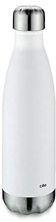 Cilio ELEGANTE Isolierflasche, Edelstahl, weiß matt, 500 ml
