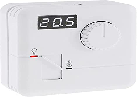 ChiliTec Thermostat Wandmontage Aufputz 110V-230V Temperatur Anzeige regelbar 5-30°C Digital Raumtemperaturregler für Heizung Fußbodenheizung