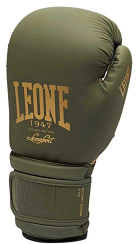 LEONE 1947, Guantes De Boxeo Edición Militar, Unisex Adulto, Verde, 10 OZM, GN059G