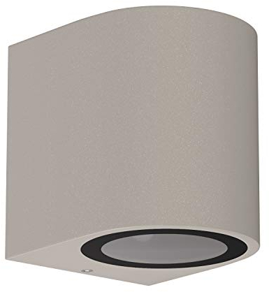 ledscom.de Wall Light ALSE for Outside, IP54, Downlight, Grey matt, Round, 1x GU10 max. 35W