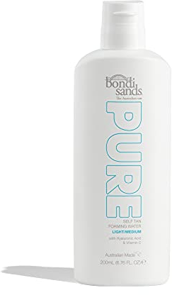 Bondi Sands Pure Tanning Foaming Water, selbstbräunendes schäumendes Wasser, feuchtigkeitsspendend, vegan und tierversuchsfrei | 200 ml