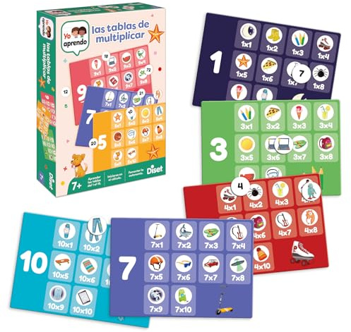 Diset Juego Educativo para Aprender a multiplicar, Varios, 33,4x26,5x5,3