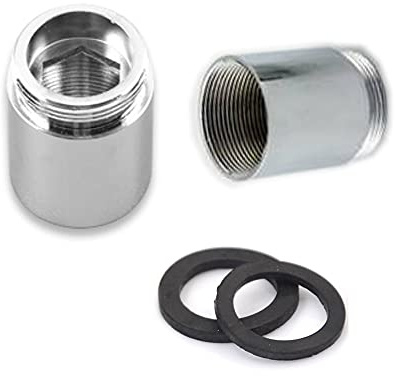 HATOOLHA® 2pcs Brass Faucet Adapter, 22mm NPT Male to Male Thread, Tap Aerator Connector for Sink Faucet Water Purifier Adapter Aerator (F22 - M22)