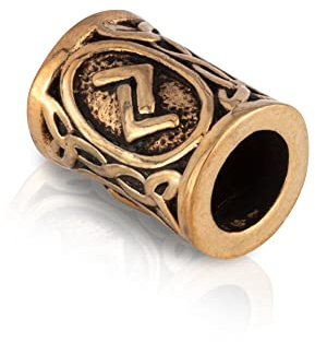 NKlaus JERA - Bronze Futhark Rune Bartperle Germanisch Keltisch Wikinger Gothic 3172