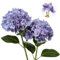 2 hortensias artificiales decorativas de color morado, flores falsas de seda de tacto real, tallo de 63 cm de largo para decoración del hogar, hotel, oficina, boda