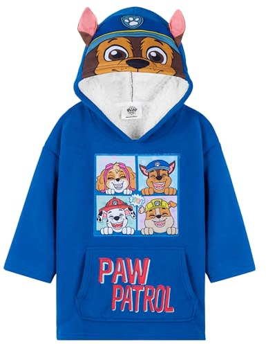 Paw Patrol Batamanta 3-6 Años, Sudadera Manta con Capucha, Sherpa Poncho para Niños Regalos Niño Navidad