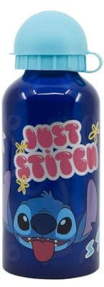 My sweety pop - Gourde - Aluminium - Pour enfant - Crèche - Maternelle - Ecole - Vacances - Repas - 17,5 cm – 400 ml - Hydratation - Idée Cadeau - Stitch - Bleu - pour fille