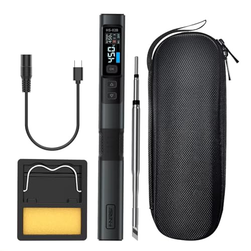 FNIRSI HS02B Smart Electric Soldering Irons PD 100W Constant Temperature Kits, Precise Temperature Control with 210 Style tip