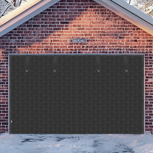 Garagentorschutz für den Winter, magnetisch, thermisch isoliert, für Garage, 2,3 x 2,1 m, Oxford-Stoff, dicke Polyesterfaser-Füllung, selbstdichtende Fliegengittertür, einfache Installation, haustier-