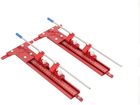 Cozyel Parallelführungssystem für wiederholbare Schnitte, Holzbearbeitungs-Schienensägen-Führungsschienen-Verbindungsset, Kreissägenschienen-Set aus Aluminiumlegierung, Feste Führungsschienenhalterung