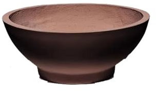 RUNZE765Z Maceta Interior Macetero de Cemento con Forma de Cuenco, macetero Redondo Grande de Arcilla hidropónica, bonsái Simple for Cama de Flores Jardineras Exterior(Bruin,Grande)