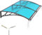 Auvent de Porte d'entrée 80x150cm Toit Marquise en Polycarbonate Porte Résistante Toit Abri Protection Contre La Pluie et UV Protection Contre la Pluie et la Neige