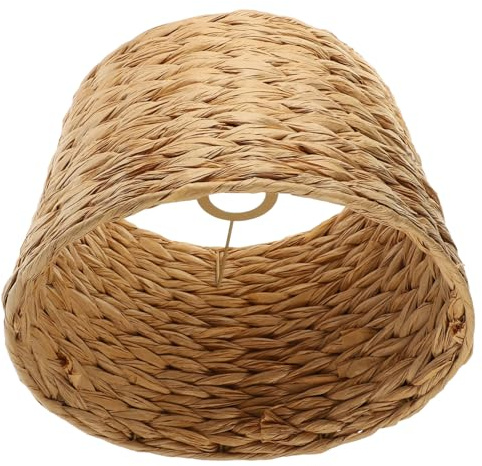 jojofuny Pantalla Ambiente Único y Acogedor de Lámpara Estilo Rústico Tejida de Papel Decoración Natural para Lámpara de Mesa para Cualquier Habitación del Hogar