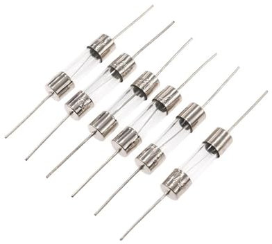 KVEIYIIC 1000PCS 5 * 20mm Axial Glas Sicherung Flink 250V Mit Anschlusskabel 5 * 20 F 0,5A/1A/2A/3A/3,15A/4A/5A/6,3A/8A/10A/12A/15A Die sicherung Rohr(1000pcs F6.3A)