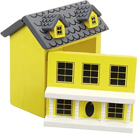 BESTonZON Miniaturhaus Dekoration Holz Villa Ornament Für Puppenhaus Niedliches Zubehör Langlebig Und Leicht Für Kreative Spielumgebungen Und Miniatur-szenen