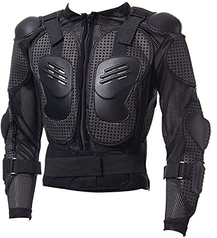 Ejoyous Corazzatura per moto, spalle spinali, protezione del petto, cintura regolabile, nylon traspirante, diverse misure per progetti di protezione per motociclisti, con regolazione (3XL)