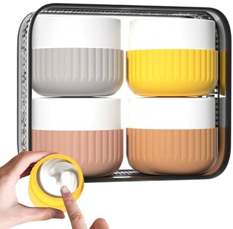 Genérico Envases de Viaje,Juego De 4 Unidades Portátiles E Impermeables Para Champú Y Líquidos - Organizador Versátil Para Crema Facial, Loción, Limpiador y Cosméticos