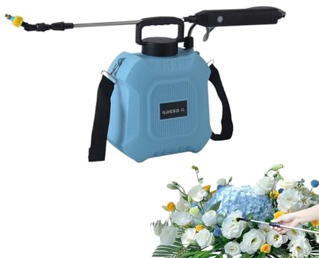 Pulverizador de mochila, pulverizador de agua eléctrico tipo C, herramienta de jardinería portátil, 3 boquillas incluidas, ideal para el hogar, horticultura, fumigación, riego, limpieza, granja