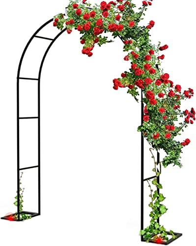 Arche de jardin en métal, treillis extérieur pour plantes grimpantes, pergola résistante aux intempéries, tonnelle en fer forgé, arche de jardin verte, 1,2 m de large x 2,2 m de haut, parfaite pour