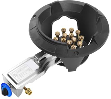 Portable Gas Cooktop, Single Burner Stove with Flameout Protection, Durable Cast Iron Rack for Camping and Caravan Use