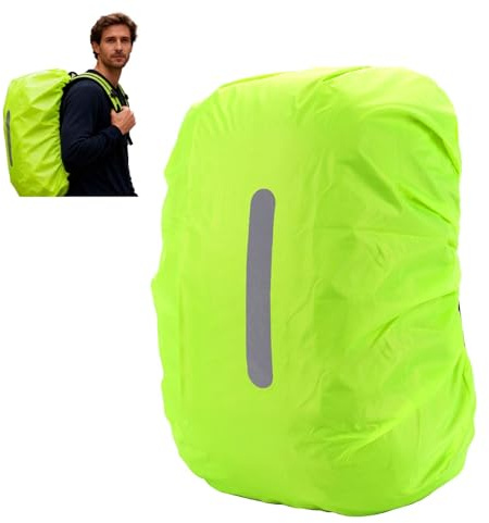 WYRGQIQN Funda Impermeable para Mochila 2 Unidades 30-40L con diseño Reflectante, Protector de Lluvia y Polvo Ideal para Escuela, Ciclismo, Senderismo y Viaje