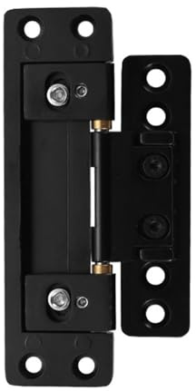 Bisagra invisible 2D ecológica para puerta, aleación de zinc negro, 127 x 37 mm y 97 x 25 mm, bisagras ocultas para puertas de madera, funcionamiento suave, diseño que ahorra espacio