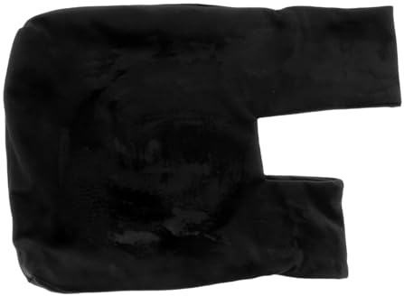 LALADEFIEE Sac Poignet Flanelle Rétro Portable pour Cosmétiques Snacks et Monnaie Petit Sac à Main Tissu Noir Style Japonais Vintage et Décontracté