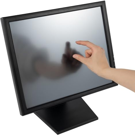 WMAKX 17-inch Touch Screen LCD Monitor with High Sensitivity Multi-angle Adjustment for POS Restaurant Office Inventory Management 1280x1024 Resolution