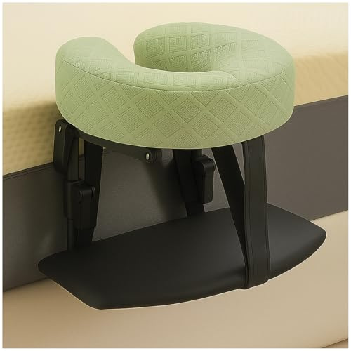LZTET Appui-TêTe De Massage pour Lit,Support TêTe Lit Massage,RéGlable,Support Universel Le Visage avec Coussin,Kit Portable à Poser sur Une Table,IdéAl pour La Maison Ou Le Salon De Beauté(Green)