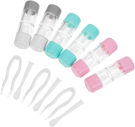 ERINGOGO 3ensembles Étuis à Lentilles de Contact avec Outils Applicateur de Lentilles Étui de Voyage
