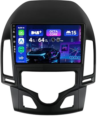 MSD [Eingebaut DAB+ ] - Android 15 Autoradio für Hyundai-H I30 (2006-2011) GPS Navi Radio | CarPlay Android Auto Lenkradsteuerung Dual-Band WiFi DSP | 4G+64G Octa-Core 2 Din 9 Zoll | Kamera MIC