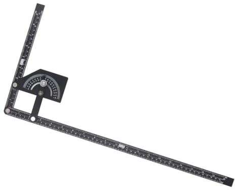 Goniometro angolare in lega di alluminio, righello multi-angolo da 0 a 180 gradi per lavorazione del legno, falegnameria e progetti fai da te, 505 x 85 mm