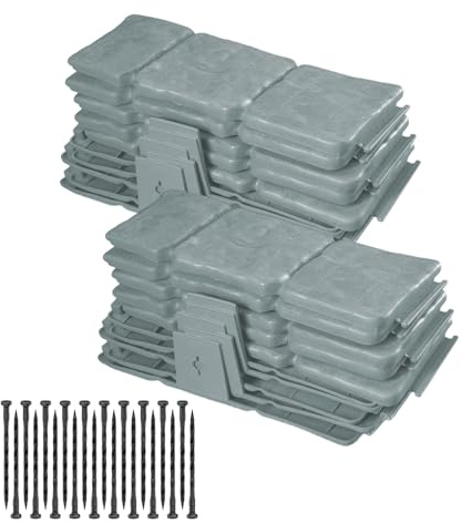 Bordures de Jardin pour Plates-Bandes de Fleurs | 20 Pièces Décoration Élégante,Bordure paysagère Imitation Pierre reconstituée - pour Parterre Cour Pelouse Entrée