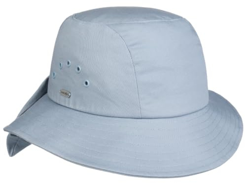 McBURN Galaranie Stoff Damenhut Damen - Made in Italy Sonnenhut Schlapphut Stoffhut mit Futter Sommer Frühling-Sommer - One Size hellblau