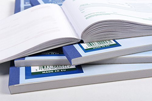 Exacompta 262B Quittungsblock DIN A6 mit 50 Blatt selbstdurchschreibend durchnummerierte Blätter