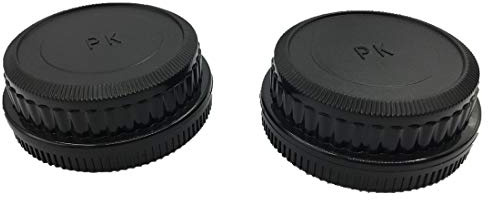 HomyWord 2 PACK Black Body Cap Camera Rear Lens Cover Set Front Body Cap for Pentax DSLR Cameras Fit Pentax DS2, D, DL, DL2, K10D, K20D, K100D, K110D, K200D