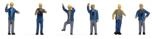 NOCH Rangierer Epoche III & IV, detailgetreue Modellfiguren für die Spur H0 zur realistischen Bahngestaltung, White