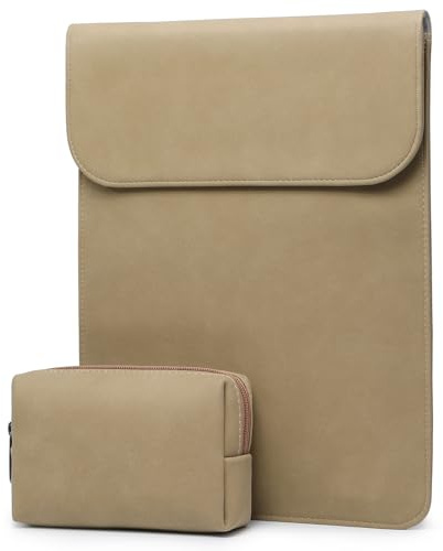 HYZUO 15-16 Zoll Laptophülle für MacBook Pro 16 M5, Khaki | für MacBook Pro 16 M5/M4/M3/M2/M1 Pro/Max A3428 A3429 A3403 A3186 2026-2019,MacBook Pro 15 2015-2012,XPS 15,Hülle mit Tasche